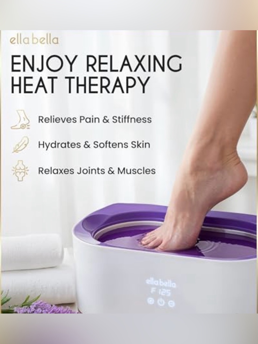 Ellabella Purple Foot Spa Bath - Relaxing Home Pedicure